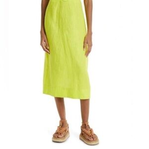 Farm Rio Linen Neon Midi Skirt Size M